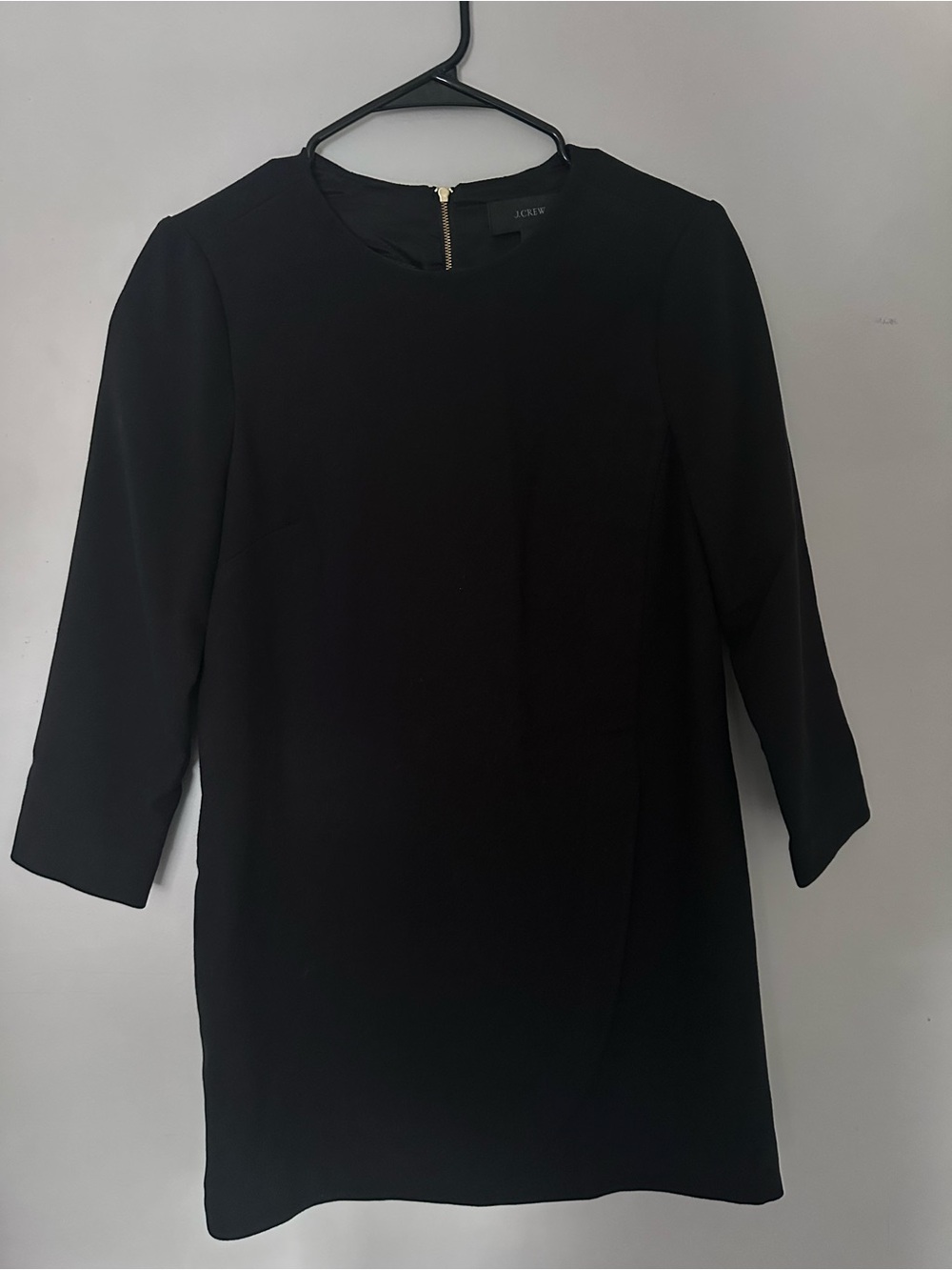 J. Crew Black Long Sleeve Shift Dress